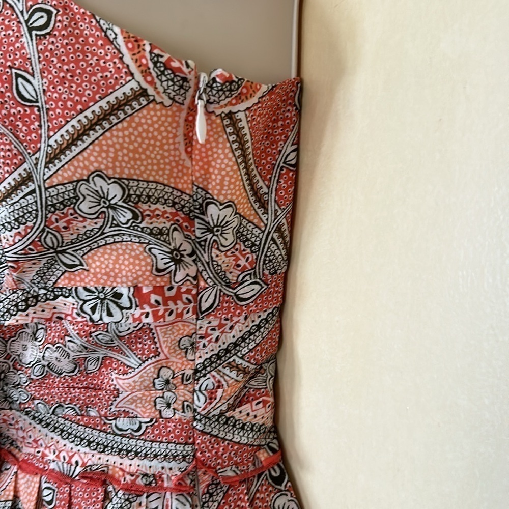 Ann Taylor Fit And Flare Pleated Midi Dress Size 0 - Picture 8 of 11